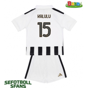 Juventus Pierre Kalulu #15 Hemmaställ Barn 2026-27 Kortärmad (+ Korta byxor)
